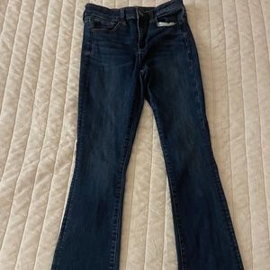 blue bootcut jeans